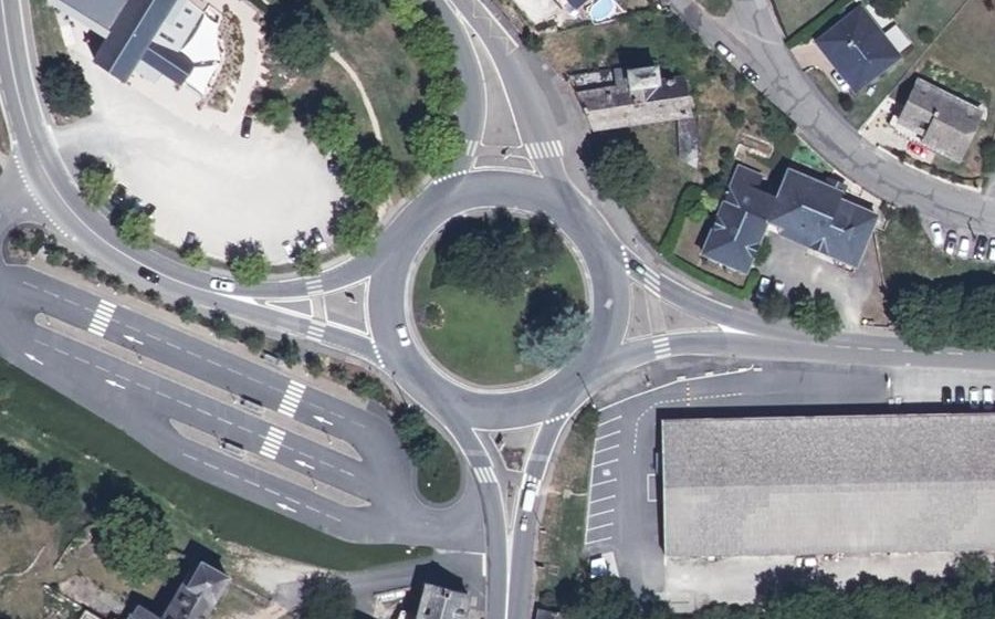 Vue aérienne du Rond-Point de la Mouline