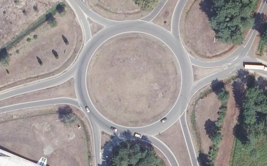 Vue aérienne du Rond-Point de Saint-Avit