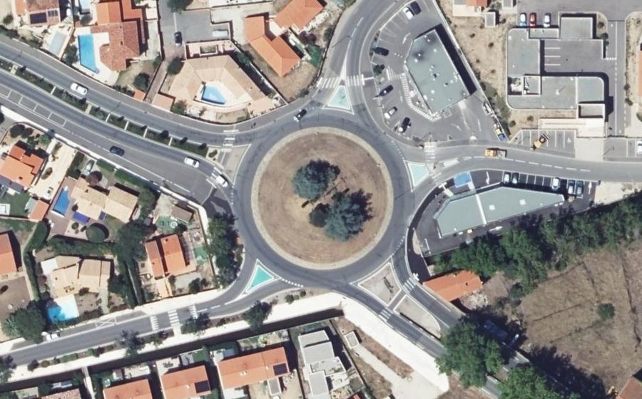 Vue aérienne du Rond-Point du Coteau