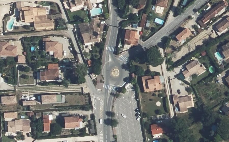 Vue aérienne du Chemin de l'Escours