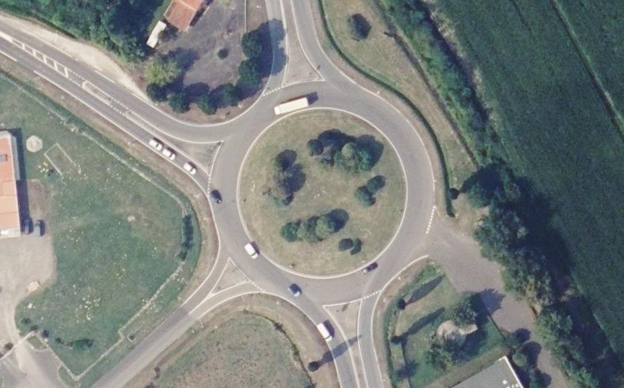 Vue aérienne du Rond-Point du Tréma