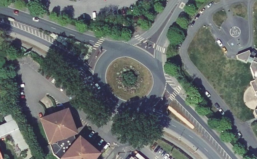 Vue aérienne du Rond-Point de l'Octroi