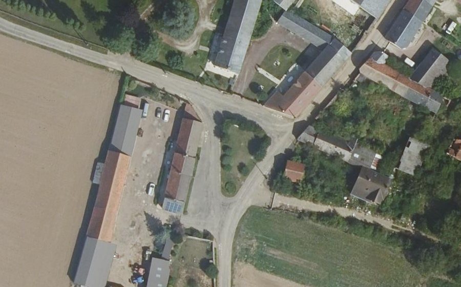 Vue aérienne du Rond-Point de la Mare