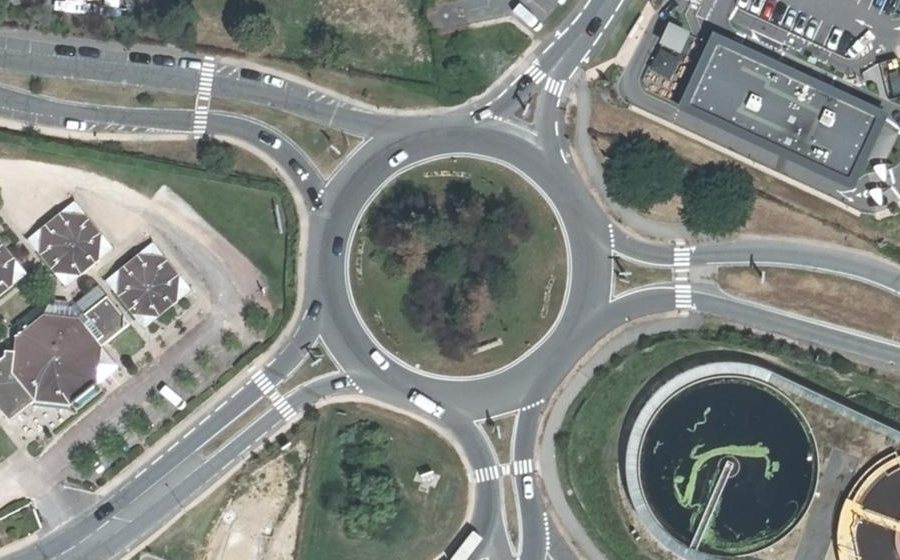 Vue aérienne du Carrefour des Crus