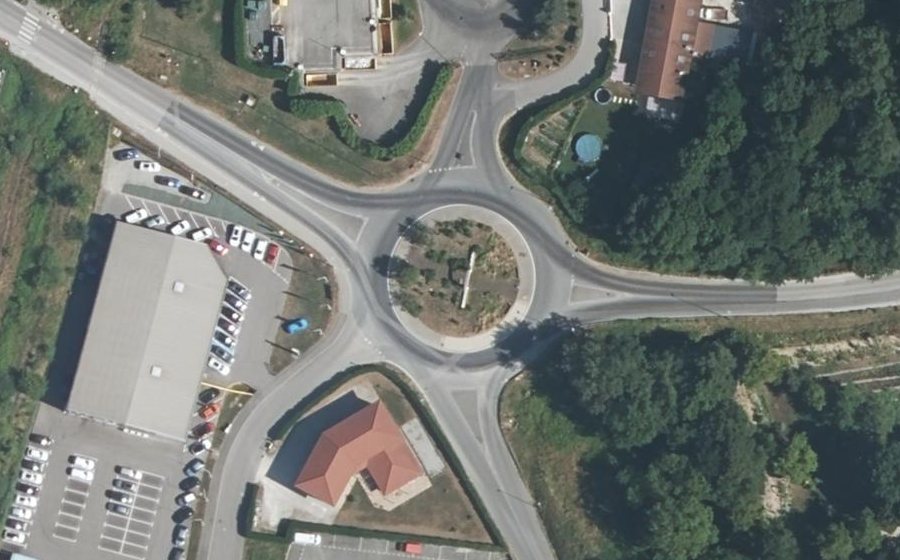 Vue aérienne du Route d'Harée