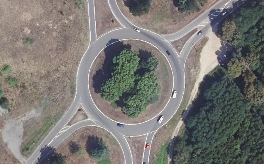 Vue aérienne du Giratoire Rocade - Villeneuve