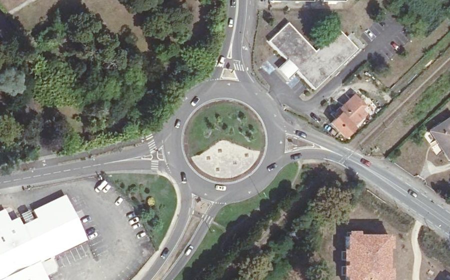 Vue aérienne du Giratoire de la Hiroire