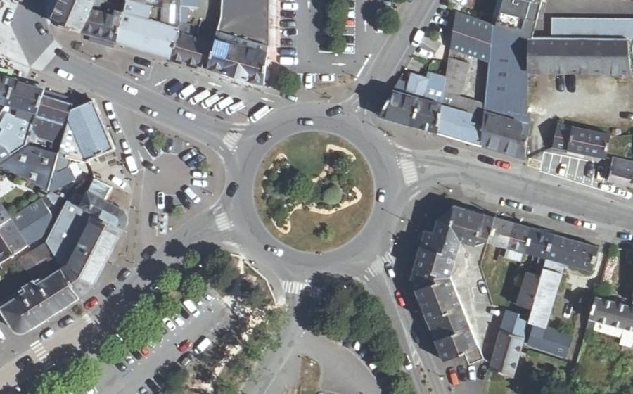 Vue aérienne de la Place du Goëlo