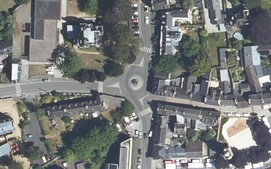 Vue aérienne du Rond-Point de l'Hôtel de Ville