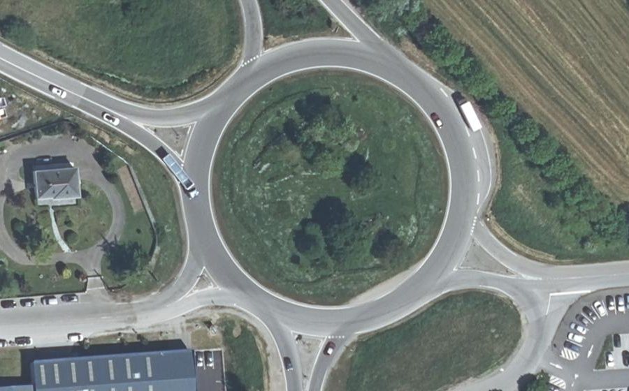 Vue aérienne du Rond-Point des 6 Croix
