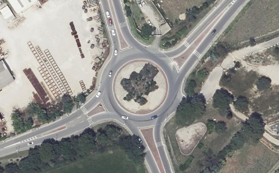 Vue aérienne du Rond-Point des 4 Chemins