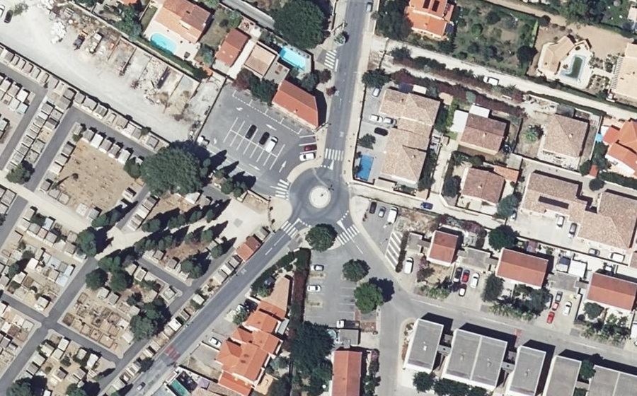 Vue aérienne du Rond-Point du Souvenir Français