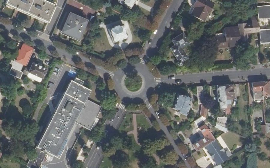 Vue aérienne du Rond-Point du Parc Carette