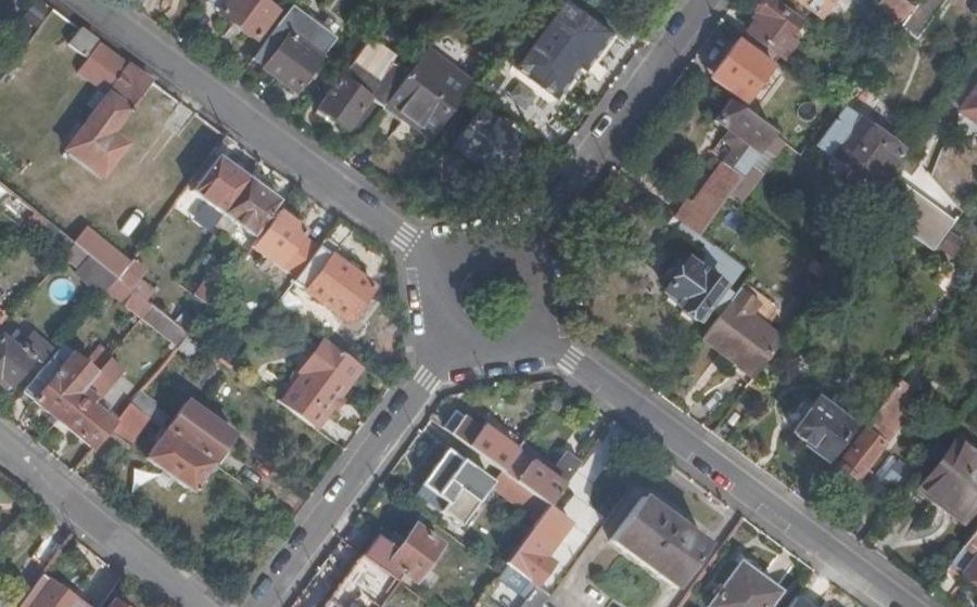 Vue aérienne du Rond-Point des Anciens Combattants d'Afrique du Nord