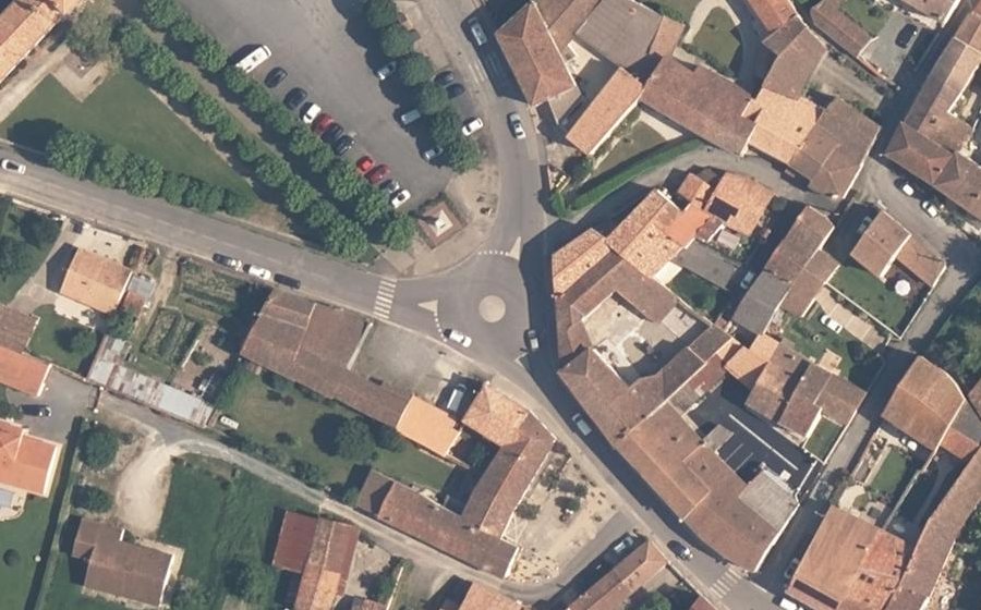 Vue aérienne du Place de la Mairie
