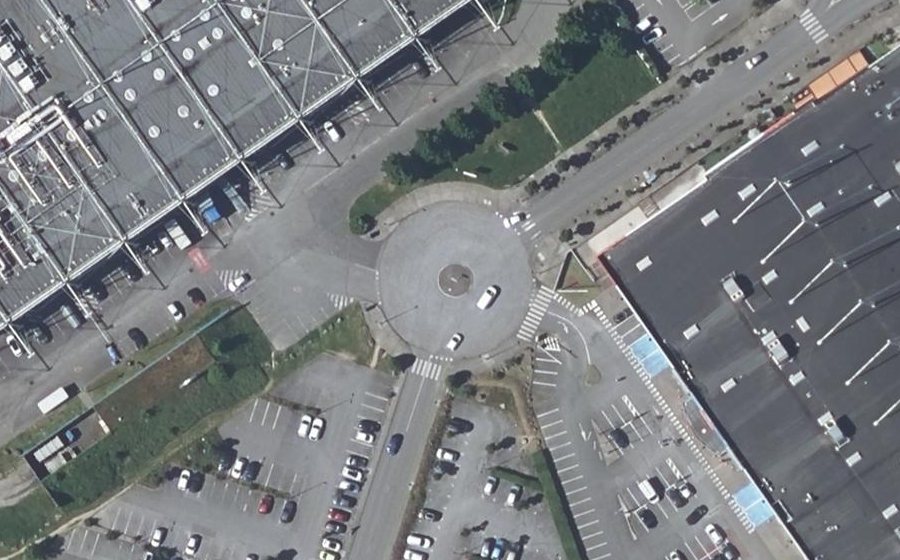 Vue aérienne du Place du Nouveau Monde