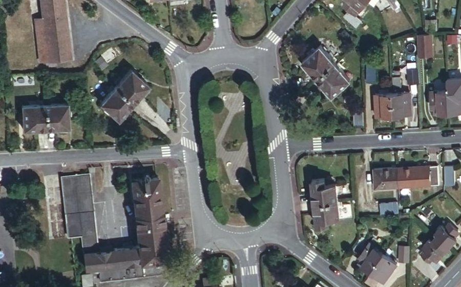 Vue aérienne du Place des Marronniers