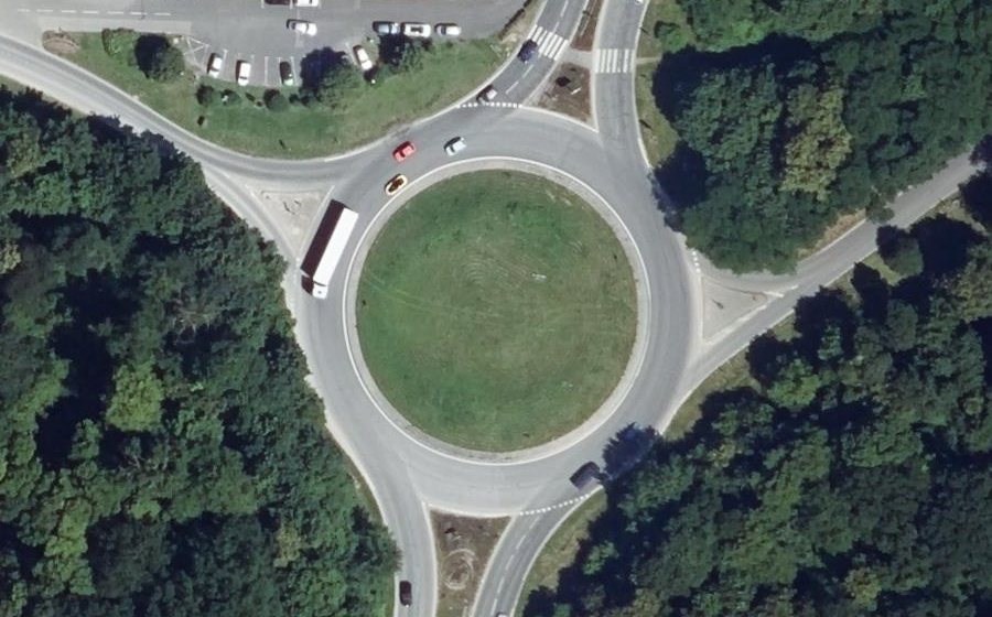 Vue aérienne du Carrefour du Verbois
