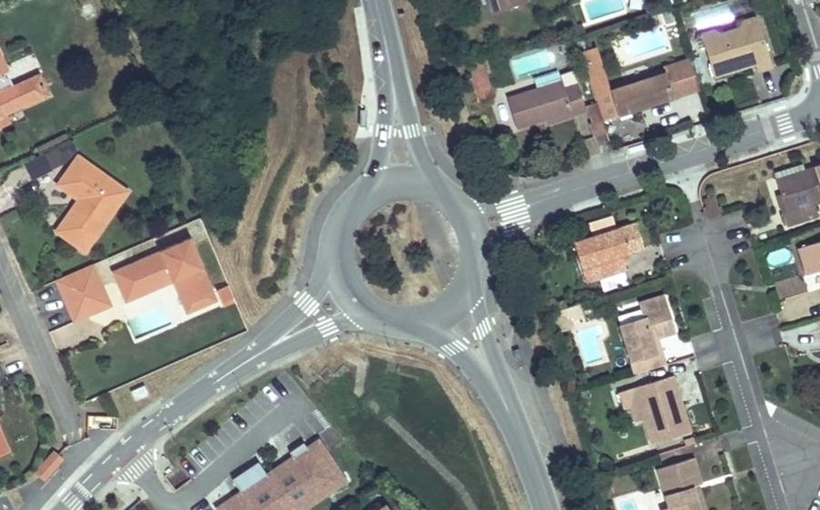Vue aérienne du Rond-Point Papou