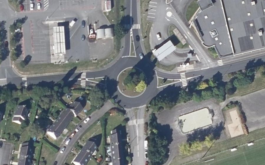 Vue aérienne du Rond-Point de l'Europe