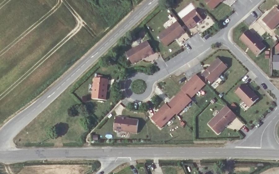Vue aérienne du Rue des Sabotiers
