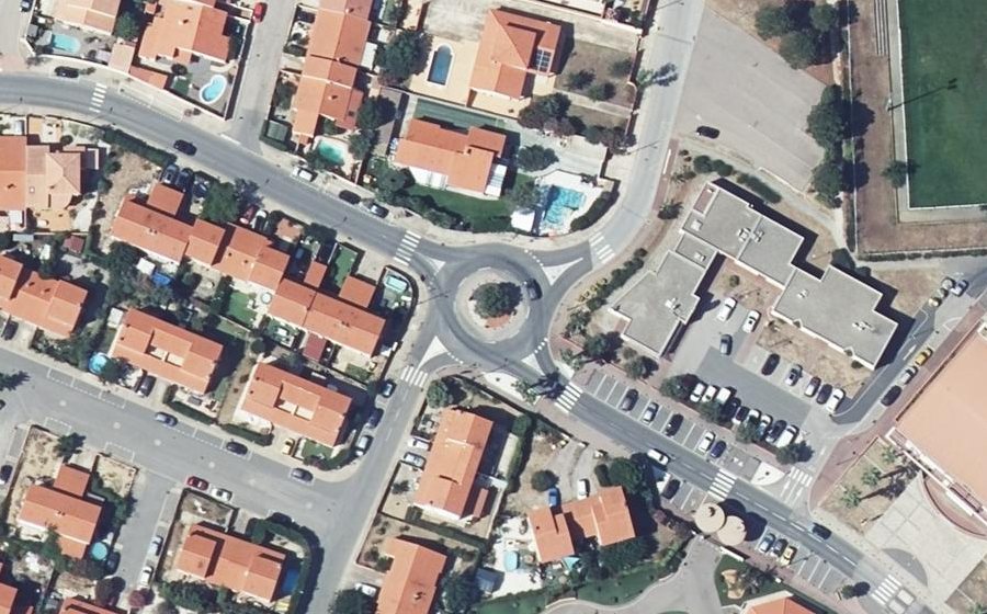 Vue aérienne du Rond-Point de la Légion d'Honneur