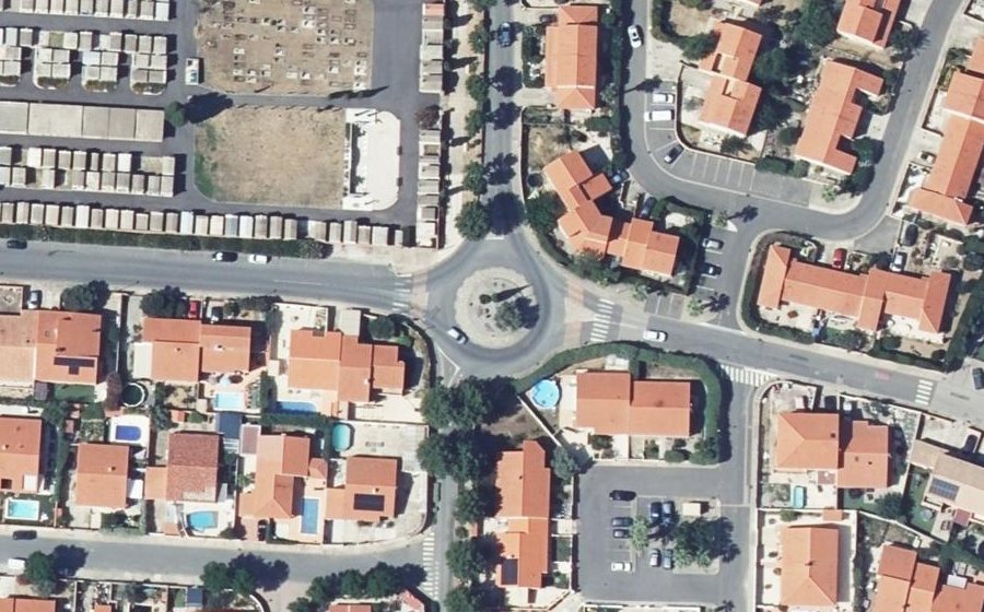 Vue aérienne du Rond-Point du Souvenir Français