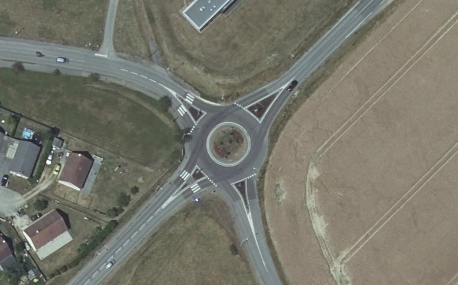 Vue aérienne du Rond-Point Donald W. Dufton