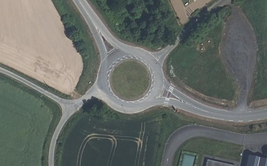 Vue aérienne du Rond-Point de la Fourère