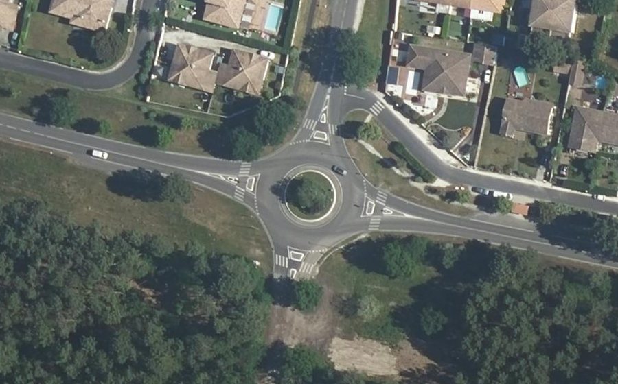 Vue aérienne du Rond-Point de la Forêt