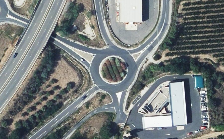 Vue aérienne du Giratori dels Escatllars