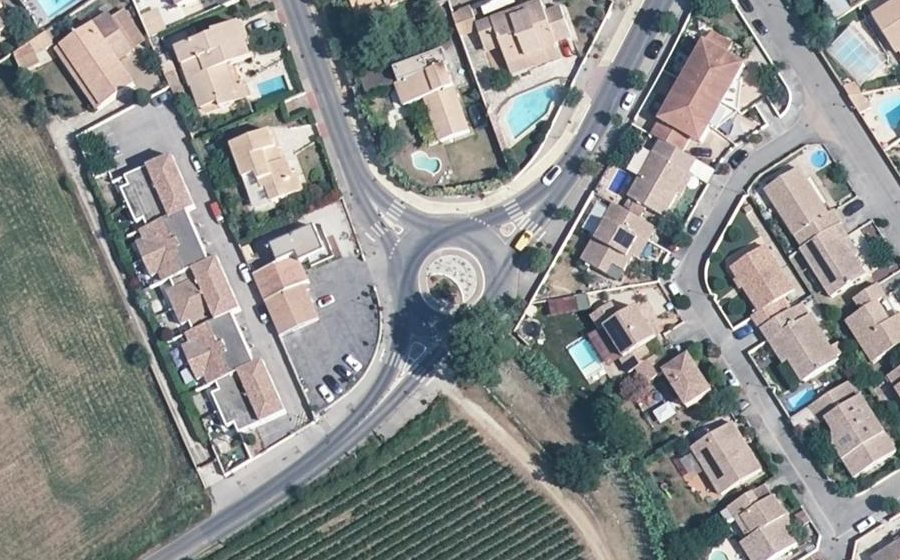 Vue aérienne du Rond-Point Gérard Saumade