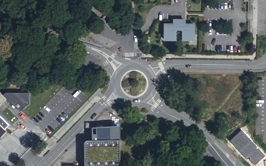 Vue aérienne du Rond-Point Wolow