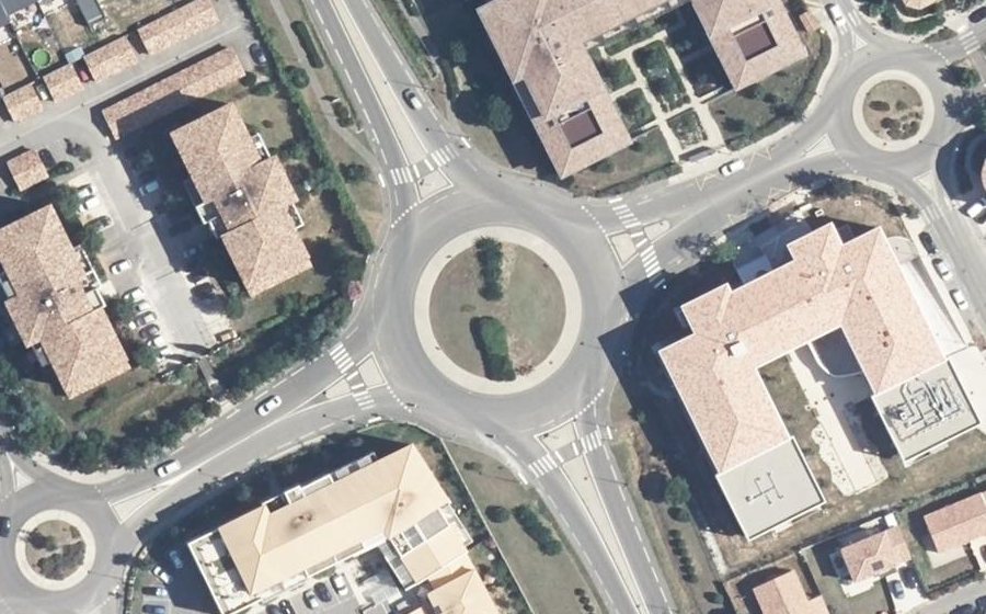 Vue aérienne du Rond-Point de la 3ème division d'infanterie de l'armée américaine