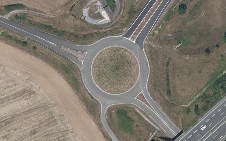 Vue aérienne du Rond-point « CAMOULOX »