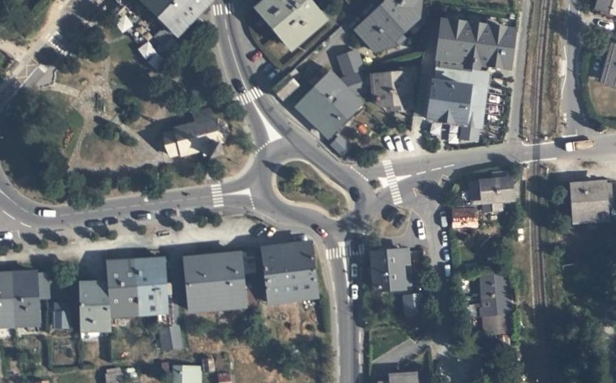 Vue aérienne du Rond-Point de la Chapelle