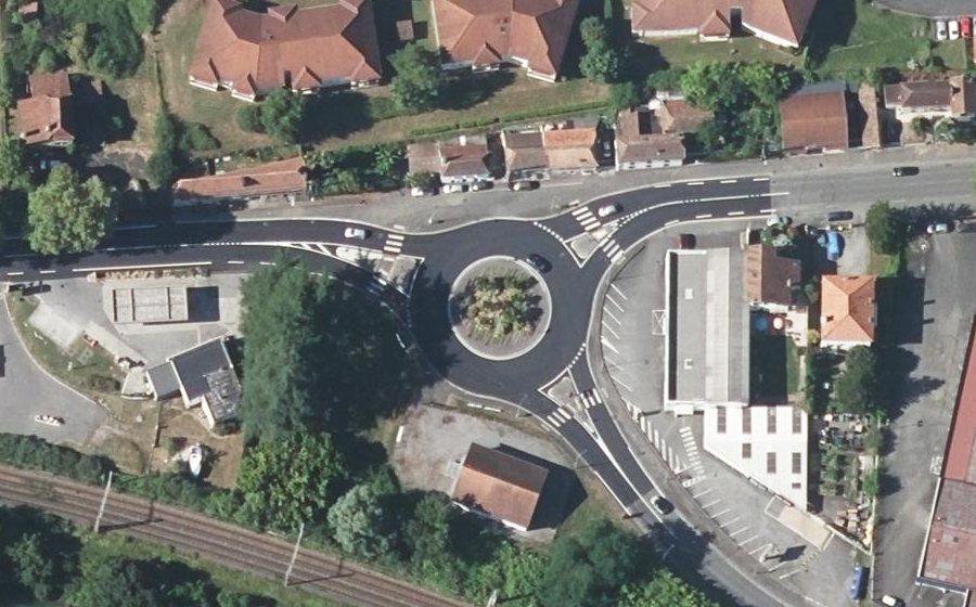 Vue aérienne du Rond-Point du Maréchal Leclerc