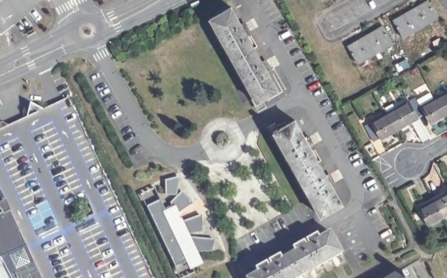 Vue aérienne du Rue du Docteur Schweitzer