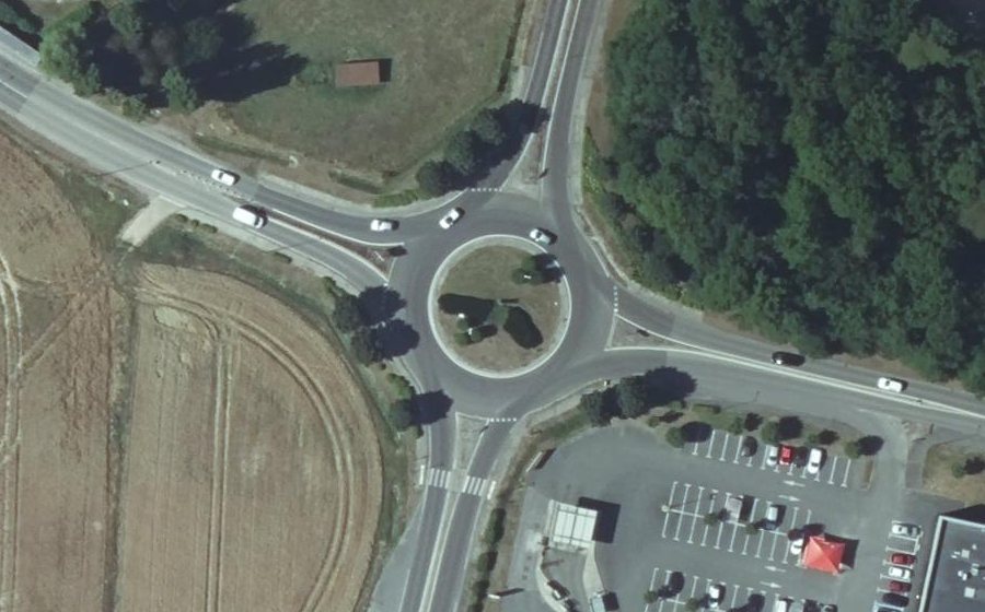 Vue aérienne du Rond-Point du Québec