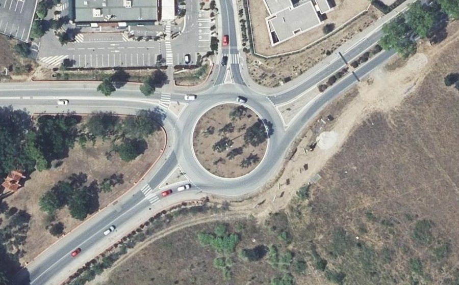 Vue aérienne du Rond-Point de la Pietat