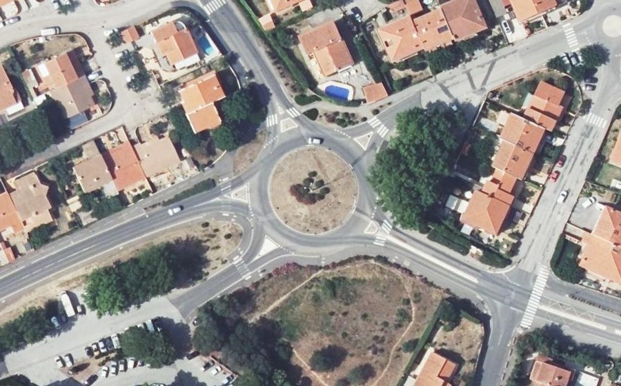 Vue aérienne du Rond-Point du 19 Mars 1962