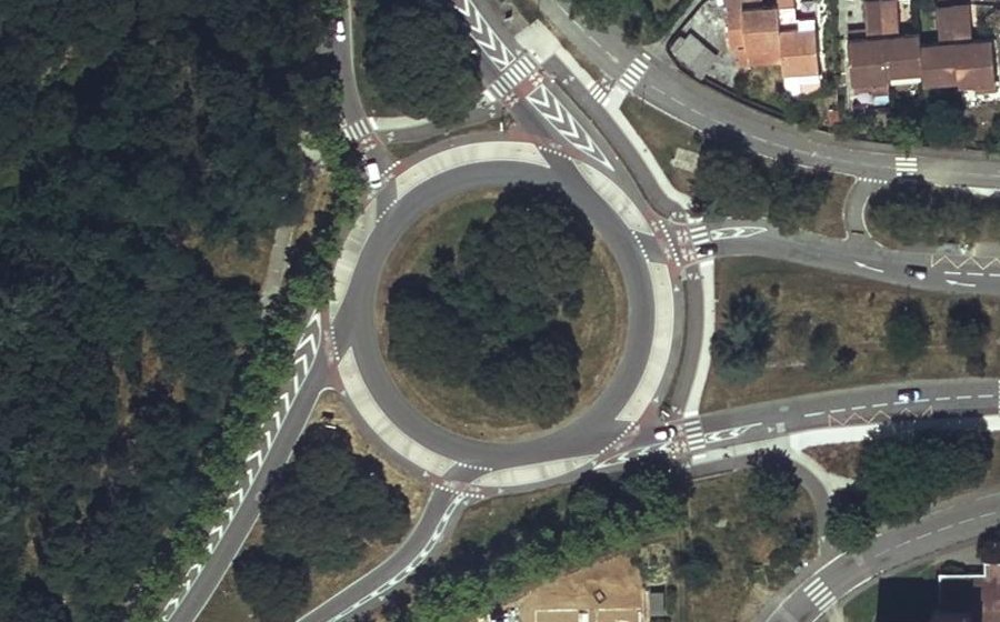 Vue aérienne du Rond-Point Eugène Claudius-Petit