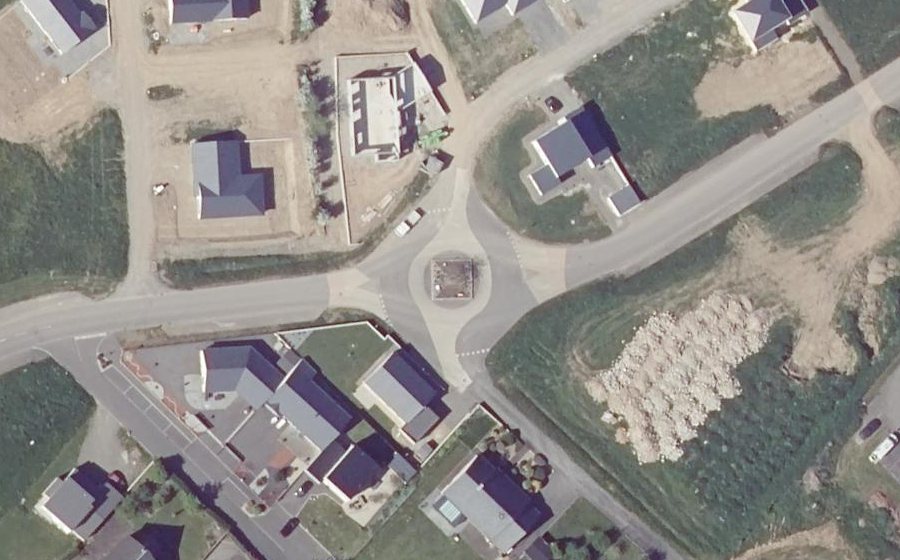 Vue aérienne du Rond-Point Peter Jansen