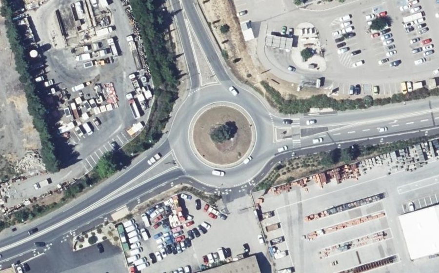 Vue aérienne du Rond-Point de la Méditerranée