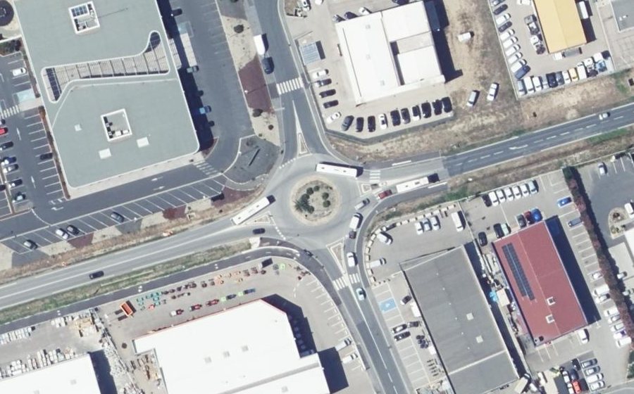 Vue aérienne du rond-Point de l'Europe