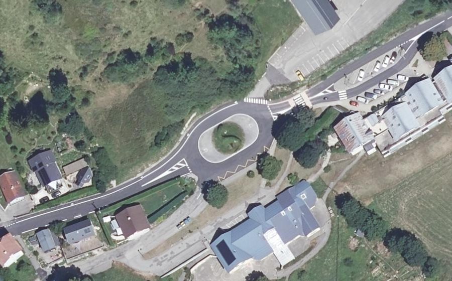 Vue aérienne du Route des 3 Villages