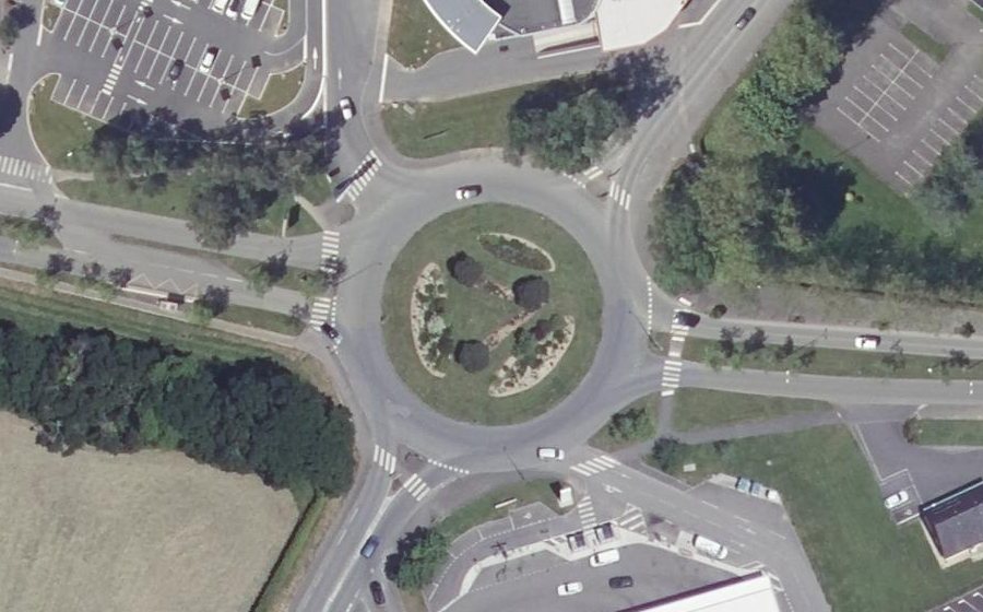 Vue aérienne du Rond-Point Jean-Michel Caradec