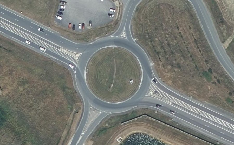 Vue aérienne du Rond-Point de la Bardonnière