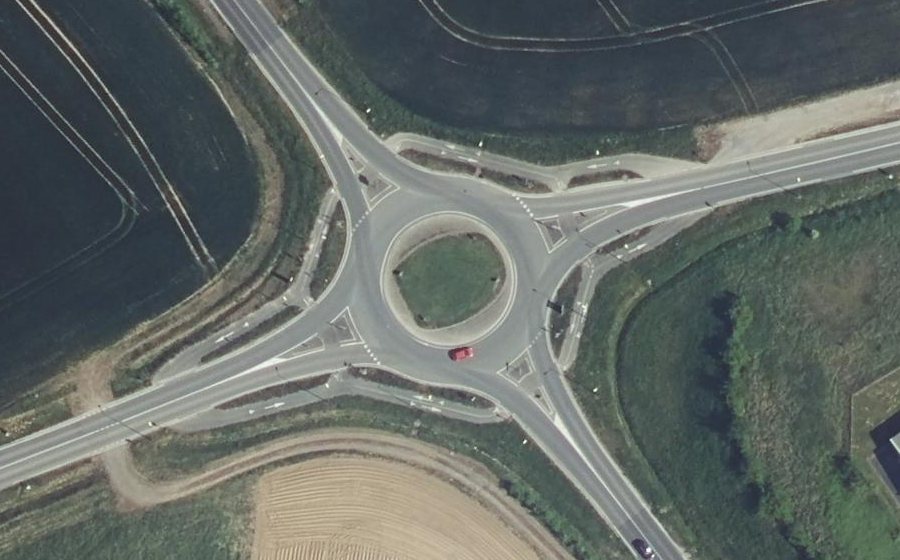Vue aérienne du Giratoire Jean-Pierre Couprie
