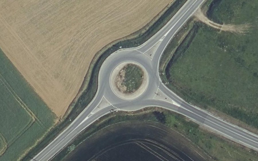 Vue aérienne du Giratoire Marcel Gromaire